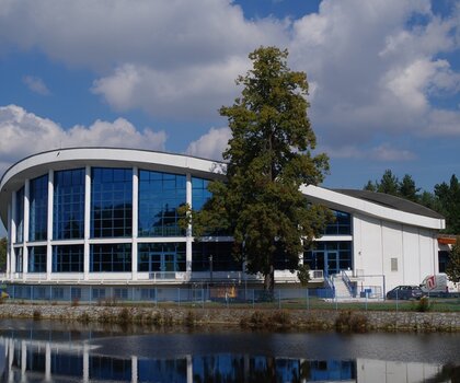Plavecký stadion v Českých Budějovicích, současný stav.