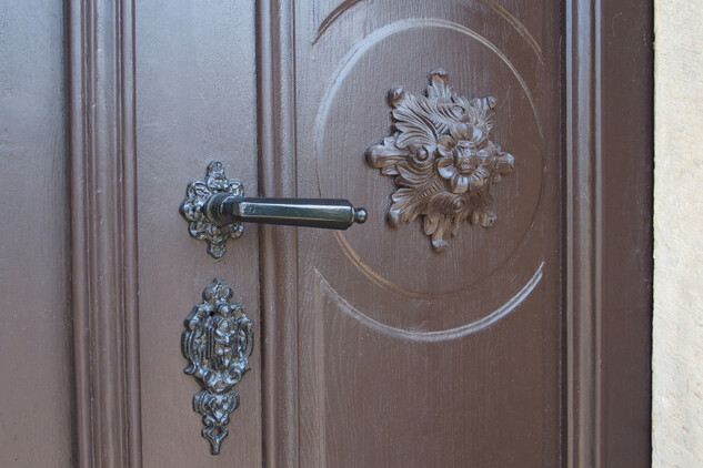 Evangelický kostel v Semonicích, detail dveří | © NPÚ, ÚOP v Josefově, foto Eva Macková 2018