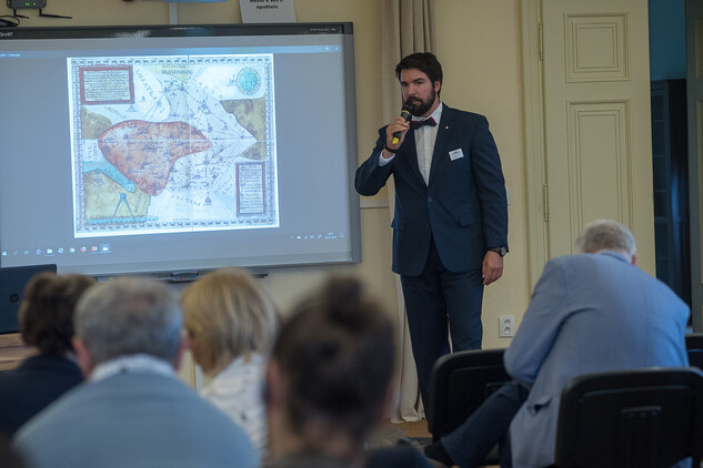 Mezinárodní konference Řád a město, řád a jeho mecenáši, přivítání účastníků ředitelem telčského pracoviště NPÚ P. Macků