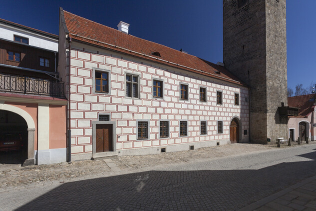 Telč, Palackého č. p. 29 - uliční fasáda po obnově