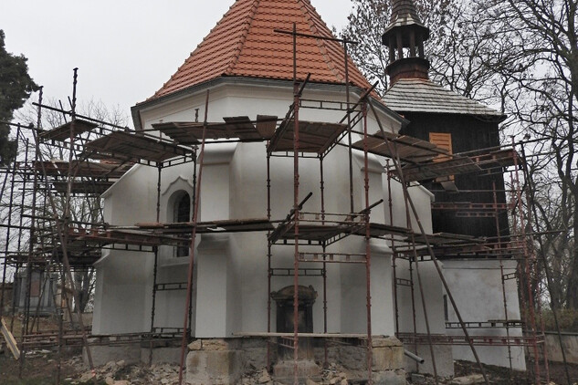 Minice, areál kostela sv. Martina 2018